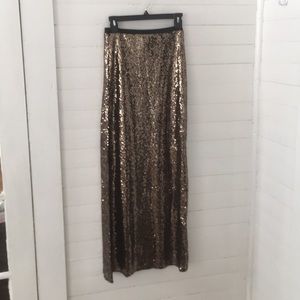 Skies are Blue Dark Gold/ Bronze Skirt